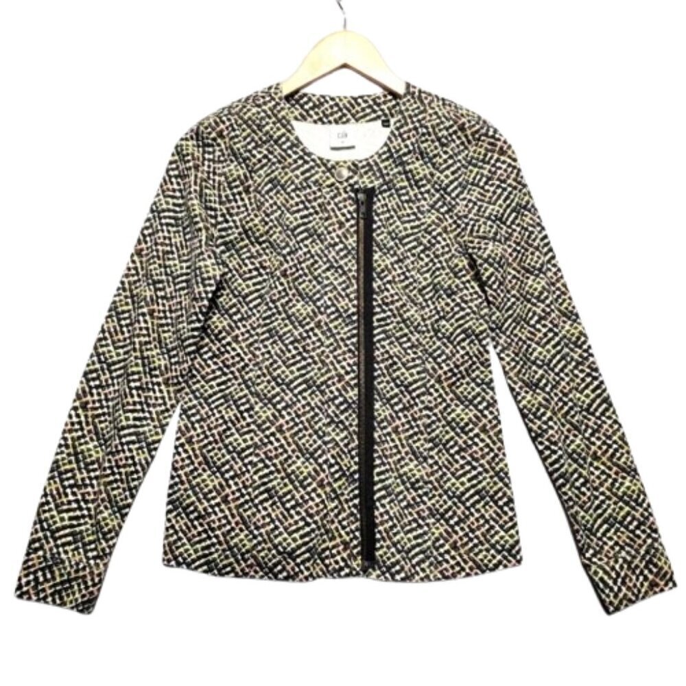 CAbi Moto Jacket S Cliffside‎ Zip Multicolor Pattern